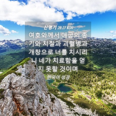 Picture 04 - 신명기 28:27 KOR - 여호와께서 애굽의 종기와 치질과 - Bible Verse Picture