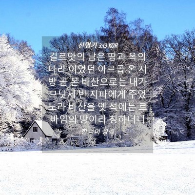 Picture 04 - 신명기 3:13 KOR - 길르앗의 남은 땅과 옥의 나라 - Bible Verse Picture
