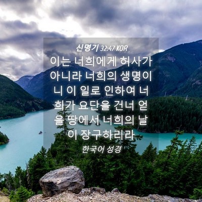 Picture 04 - 신명기 32:47 KOR - 이는 너희에게 허사가 아니라 너희의 - Bible Verse Picture