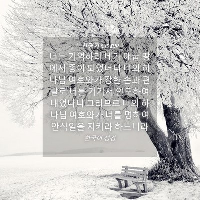Picture 04 - 신명기 5:15 KOR - 너는 기억하라 네가 애굽 땅에서 - Bible Verse Picture