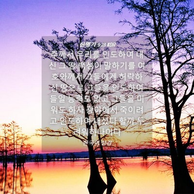 Picture 04 - 신명기 9:28 KOR - 주께서 우리를 인도하여 내신 그 땅 - Bible Verse Picture