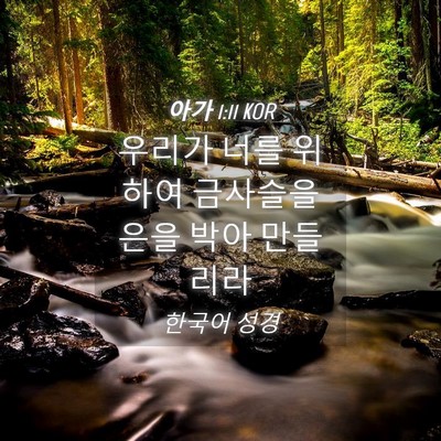 Picture 04 - 아가 1:11 KOR - 우리가 너를 위하여 금사슬을 은을 - Bible Verse Picture