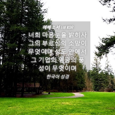 Picture 04 - 에베소서 1:18 KOR - 너희 마음눈을 밝히사 그의 부르심의 - Bible Verse Picture