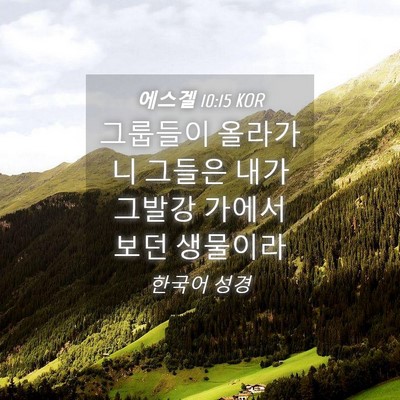 Picture 04 - 에스겔 10:15 KOR - 그룹들이 올라가니 그들은 내가 - Bible Verse Picture