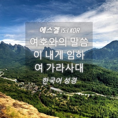 Picture 04 - 에스겔 15:1 KOR - 여호와의 말씀이 내게 임하여 - Bible Verse Picture