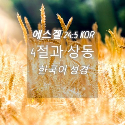Picture 04 - 에스겔 24:5 KOR - 4절과 - Bible Verse Picture