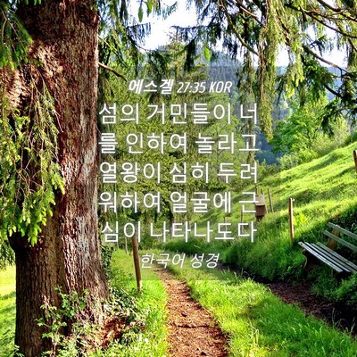 Picture 04 - 에스겔 27:35 KOR - 섬의 거민들이 너를 인하여 놀라고 - Bible Verse Picture