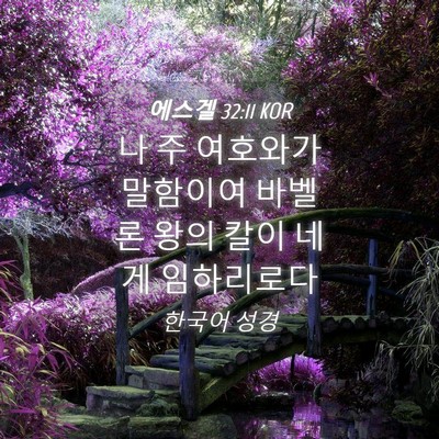 Picture 04 - 에스겔 32:11 KOR - 나 주 여호와가 말함이여 바벨론 - Bible Verse Picture