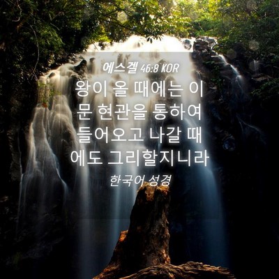 Picture 04 - 에스겔 46:8 KOR - 왕이 올 때에는 이 문 현관을 통하여 - Bible Verse Picture