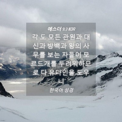 Picture 04 - 에스더 9:3 KOR - 각 도 모든 관원과 대신과 방백과 - Bible Verse Picture