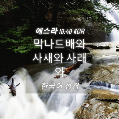 Picture 04 - 에스라 10:40 KOR - 막나드배와 사새와 - Bible Verse Picture