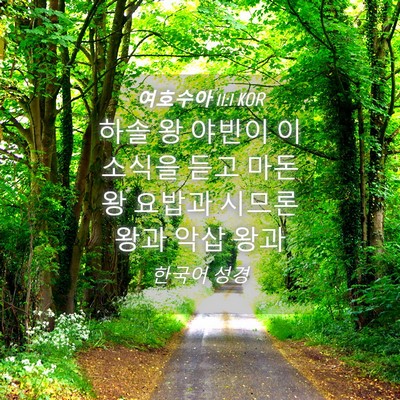 Picture 04 - 여호수아 11:1 KOR - 하솔 왕 야빈이 이 소식을 듣고 - Bible Verse Picture