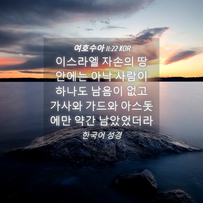Picture 04 - 여호수아 11:22 KOR - 이스라엘 자손의 땅 안에는 아낙 - Bible Verse Picture