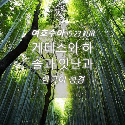Picture 04 - 여호수아 15:23 KOR - 게데스와 하솔과 - Bible Verse Picture