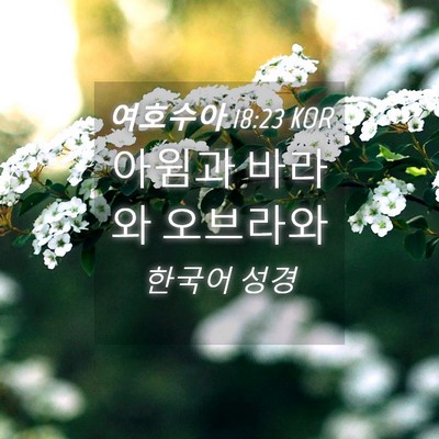 Picture 04 - 여호수아 18:23 KOR - 아윔과 바라와 - Bible Verse Picture