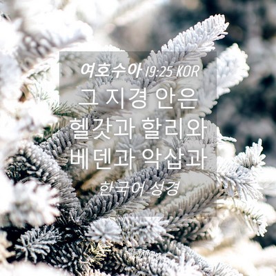 Picture 04 - 여호수아 19:25 KOR - 그 지경 안은 헬갓과 할리와 베덴과 - Bible Verse Picture