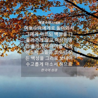 Picture 04 - 여호수아 7:3 KOR - 여호수아에게로 돌아와서 그에게 - Bible Verse Picture