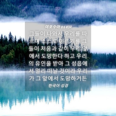 Picture 04 - 여호수아 8:6 KOR - 그들이 나와서 우리를 따르며 스스로 - Bible Verse Picture