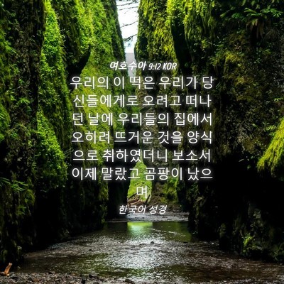 Picture 04 - 여호수아 9:12 KOR - 우리의 이 떡은 우리가 당신들에게로 - Bible Verse Picture