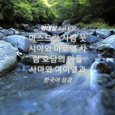 Picture 04 - 역대상 11:44 KOR - 아스드랏 사람 웃시야와 아로엘 사람 - Bible Verse Picture