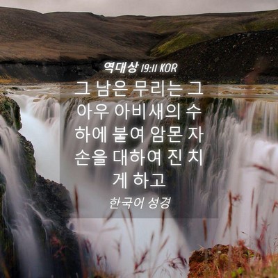 Picture 04 - 역대상 19:11 KOR - 그 남은 무리는 그 아우 아비새의 - Bible Verse Picture