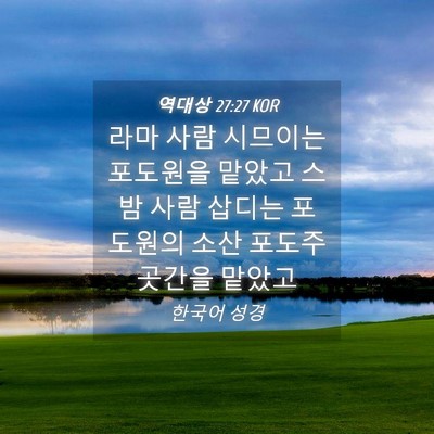 Picture 04 - 역대상 27:27 KOR - 라마 사람 시므이는 포도원을 맡았고 - Bible Verse Picture