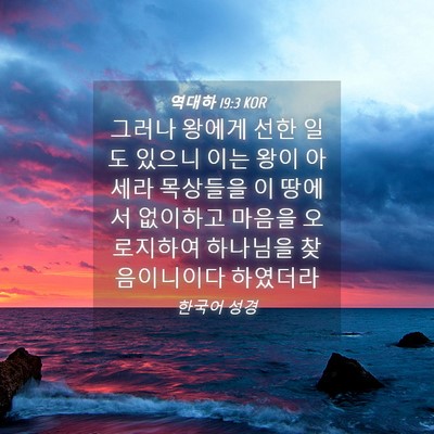 Picture 04 - 역대하 19:3 KOR - 그러나 왕에게 선한 일도 있으니 - Bible Verse Picture