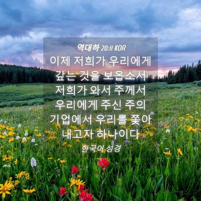 Picture 04 - 역대하 20:11 KOR - 이제 저희가 우리에게 갚는 것을 - Bible Verse Picture