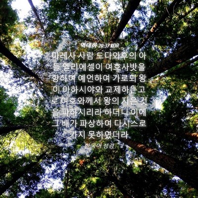 Picture 04 - 역대하 20:37 KOR - 마레사 사람 도다와후의 아들 - Bible Verse Picture