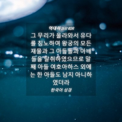 Picture 04 - 역대하 21:17 KOR - 그 무리가 올라와서 유다를 침노하여 - Bible Verse Picture