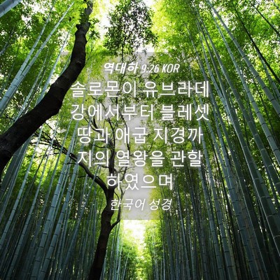 Picture 04 - 역대하 9:26 KOR - 솔로몬이 유브라데강에서부터 - Bible Verse Picture