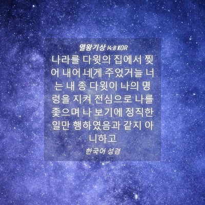 Picture 04 - 열왕기상 14:8 KOR - 나라를 다윗의 집에서 찢어 내어 - Bible Verse Picture