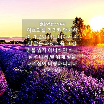Picture 04 - 열왕기상 2:23 KOR - 여호와를 가리켜 맹세하여 가로되 - Bible Verse Picture