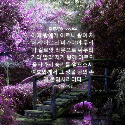 Picture 04 - 열왕기상 22:15 KOR - 이에 왕에게 이르니 왕이 저에게 - Bible Verse Picture