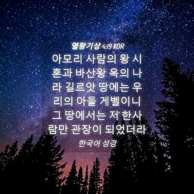 Picture 04 - 열왕기상 4:19 KOR - 아모리 사람의 왕 시혼과 바산왕 - Bible Verse Picture