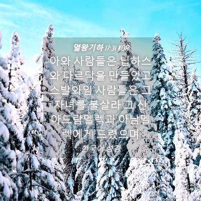 Picture 04 - 열왕기하 17:31 KOR - 아와 사람들은 닙하스와 다르닥을 - Bible Verse Picture
