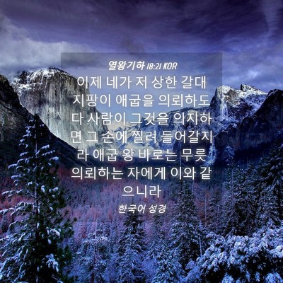 Picture 04 - 열왕기하 18:21 KOR - 이제 네가 저 상한 갈대 지팡이 - Bible Verse Picture