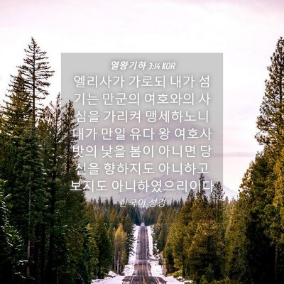 Picture 04 - 열왕기하 3:14 KOR - 엘리사가 가로되 내가 섬기는 만군의 - Bible Verse Picture