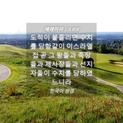 Picture 04 - 예레미야 2:26 KOR - 도적이 붙들리면 수치를 당함같이 - Bible Verse Picture