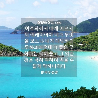 Picture 04 - 예레미야 24:3 KOR - 여호와께서 내게 이르시되 - Bible Verse Picture