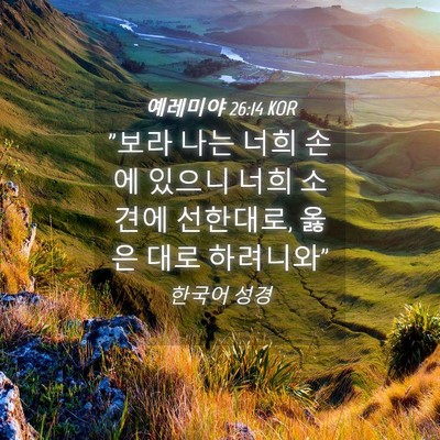 Picture 04 - 예레미야 26:14 KOR - 