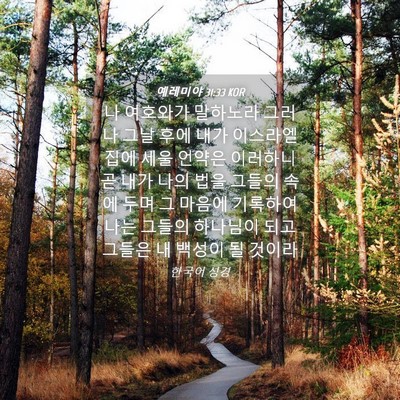 Picture 04 - 예레미야 31:33 KOR - 나 여호와가 말하노라 그러나 그날 - Bible Verse Picture