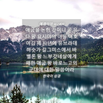Picture 04 - 예레미야 46:2 KOR - 애굽을 논한 것이니 곧 유다 왕 - Bible Verse Picture