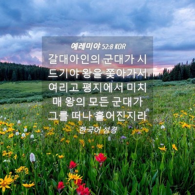 Picture 04 - 예레미야 52:8 KOR - 갈대아인의 군대가 시드기야 왕을 - Bible Verse Picture