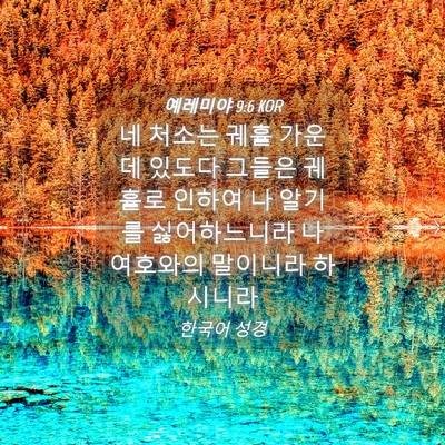 Picture 04 - 예레미야 9:6 KOR - 네 처소는 궤휼 가운데 있도다 - Bible Verse Picture