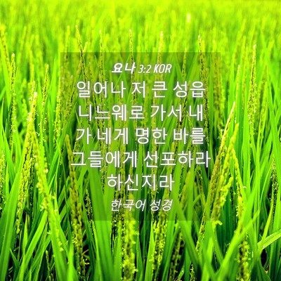 Picture 04 - 요나 3:2 KOR - 일어나 저 큰 성읍 니느웨로 가서 - Bible Verse Picture