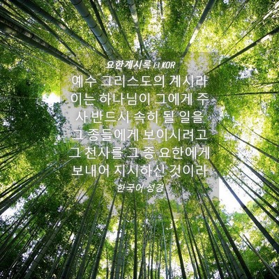 Picture 04 - 요한계시록 1:1 KOR - 예수 그리스도의 계시라 이는 - Bible Verse Picture