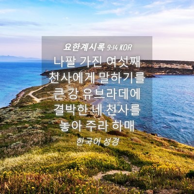 Picture 04 - 요한계시록 9:14 KOR - 나팔 가진 여섯째 천사에게 말하기를 - Bible Verse Picture