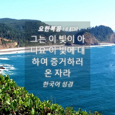 Picture 04 - 요한복음 1:8 KOR - 그는 이 빛이 아니요 이 빛에 대하여 - Bible Verse Picture