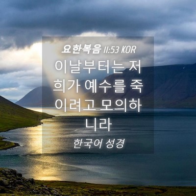 Picture 04 - 요한복음 11:53 KOR - 이날부터는 저희가 예수를 죽이려고 - Bible Verse Picture
